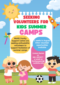 seeking volunteers for summer camp